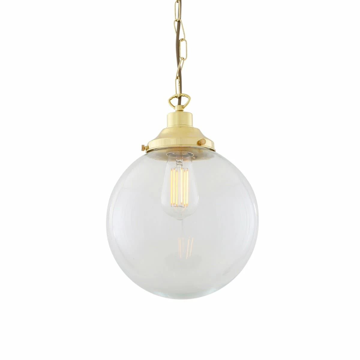 Riad Clear Glass Globe Pendant Light 25cm 10 Riad Clear Glass Globe Pendant Light 25cm - Image 8