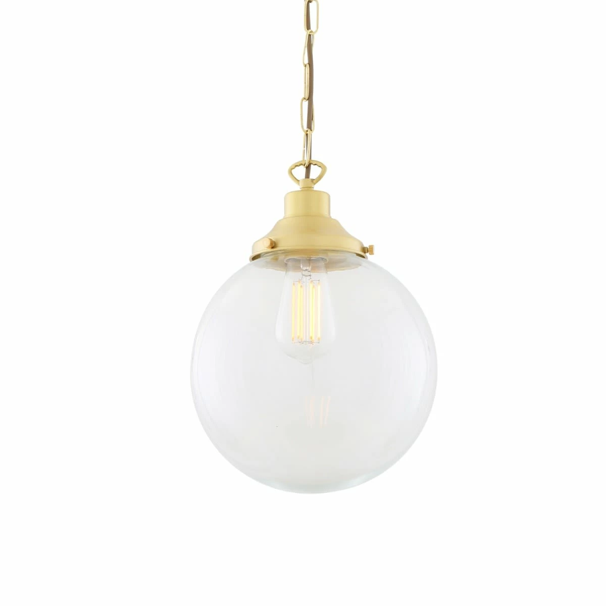 Riad Clear Glass Globe Pendant Light 25cm 13 Riad Clear Glass Globe Pendant Light 25cm - Image 11
