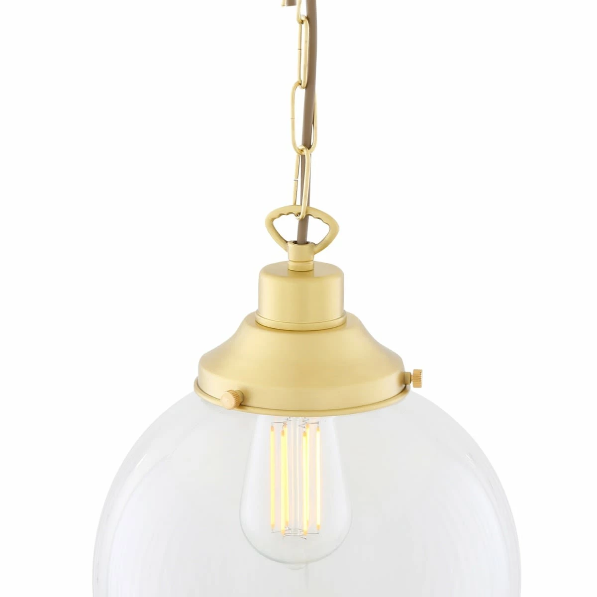 Riad Clear Glass Globe Pendant Light 25cm 14 Riad Clear Glass Globe Pendant Light 25cm - Image 12