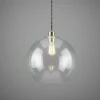 Eden Large Clear Open Glass Globe Pendant Light 13.8"