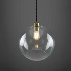 Eden Large Clear Open Glass Globe Pendant Light 13.8" -Home-Lighting Sale mlp319polbrs 4