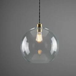 Eden Large Clear Open Glass Globe Pendant Light 13.8" -Home-Lighting Sale mlp319satbrs