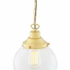 Riad Small Clear Glass Globe Pendant Light 7.9" -Home-Lighting Sale mlp336satbrs 3