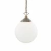 Yerevan Large Opal Glass Globe Pendant Light 13.8" -Home-Lighting Sale mlp350antbrs 1