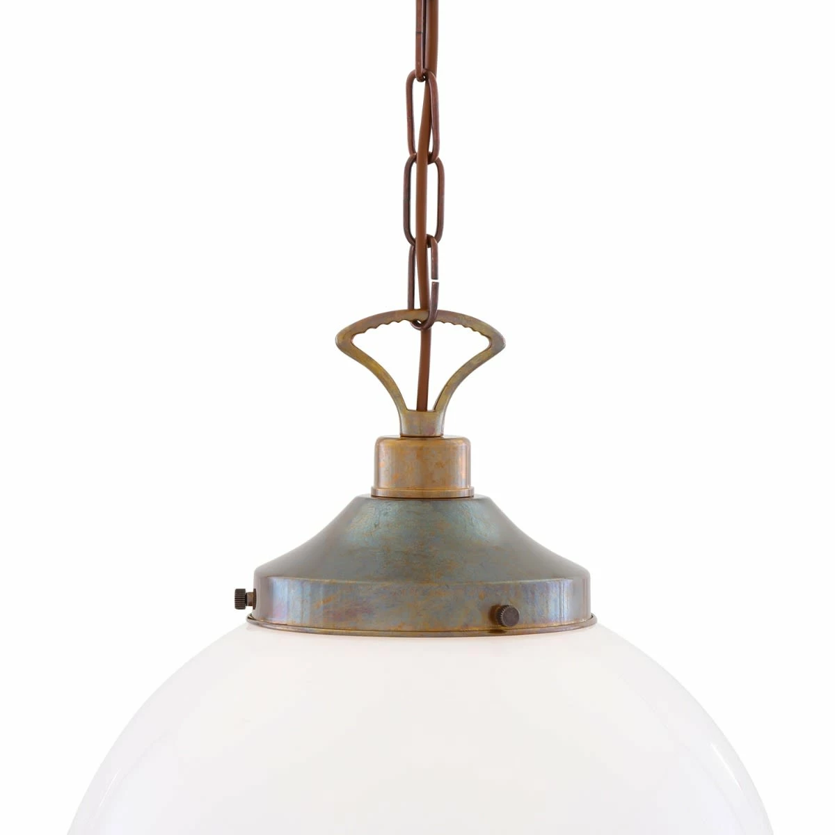 Yerevan Large Opal Glass Globe Pendant Light 13.8" 5 Yerevan Large Opal Glass Globe Pendant Light 13.8" - Image 3