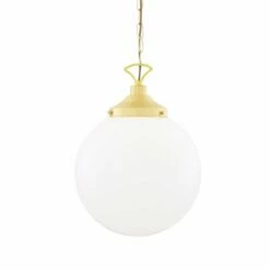 Yerevan Large Opal Glass Globe Pendant Light 13.8" 21 Yerevan Large Opal Glass Globe Pendant Light 13.8" -Home-Lighting Sale mlp350satbrs