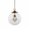 Robyn Large Clear Glass Globe Cage Pendant Light 13.8" 2 Robyn Large Clear Glass Globe Cage Pendant Light 13.8" -Home-Lighting Sale mlp366antbrs new gallery