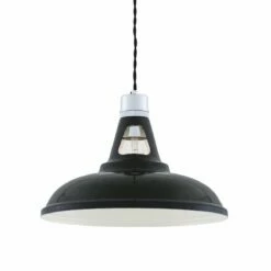 Vienna Industrial Factory Pendant Light 12.2" -Home-Lighting Sale mlp372pcblk
