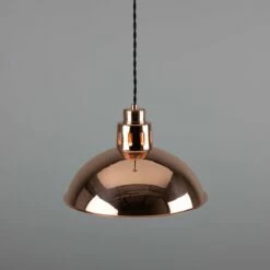 Berlin Vintage Copper Pendant Light 11.8" -Home-Lighting Sale mlp378polcop 2 1