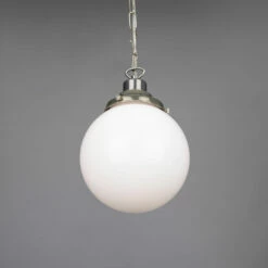 Yerevan Small Opal Globe Pendant Light 7.9" -Home-Lighting Sale mlp401antslv