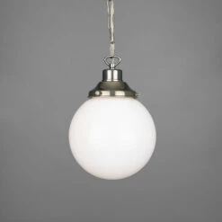 Yerevan Small Opal Globe Pendant Light 7.9" -Home-Lighting Sale mlp401antslv 2