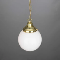 Yerevan Small Opal Globe Pendant Light 7.9" -Home-Lighting Sale mlp401polbrs 1