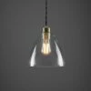 Luang Modern Clear Glass Pendant Light 9"