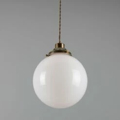 Gentry Opal Glass Globe Pendant Light 9.8" -Home-Lighting Sale mlp432antbrs 1 1