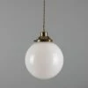 Gentry Opal Glass Globe Pendant Light 9.8" -Home-Lighting Sale mlp432antbrs 5