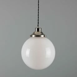 Gentry Opal Glass Globe Pendant Light 9.8" -Home-Lighting Sale mlp432antslv 3