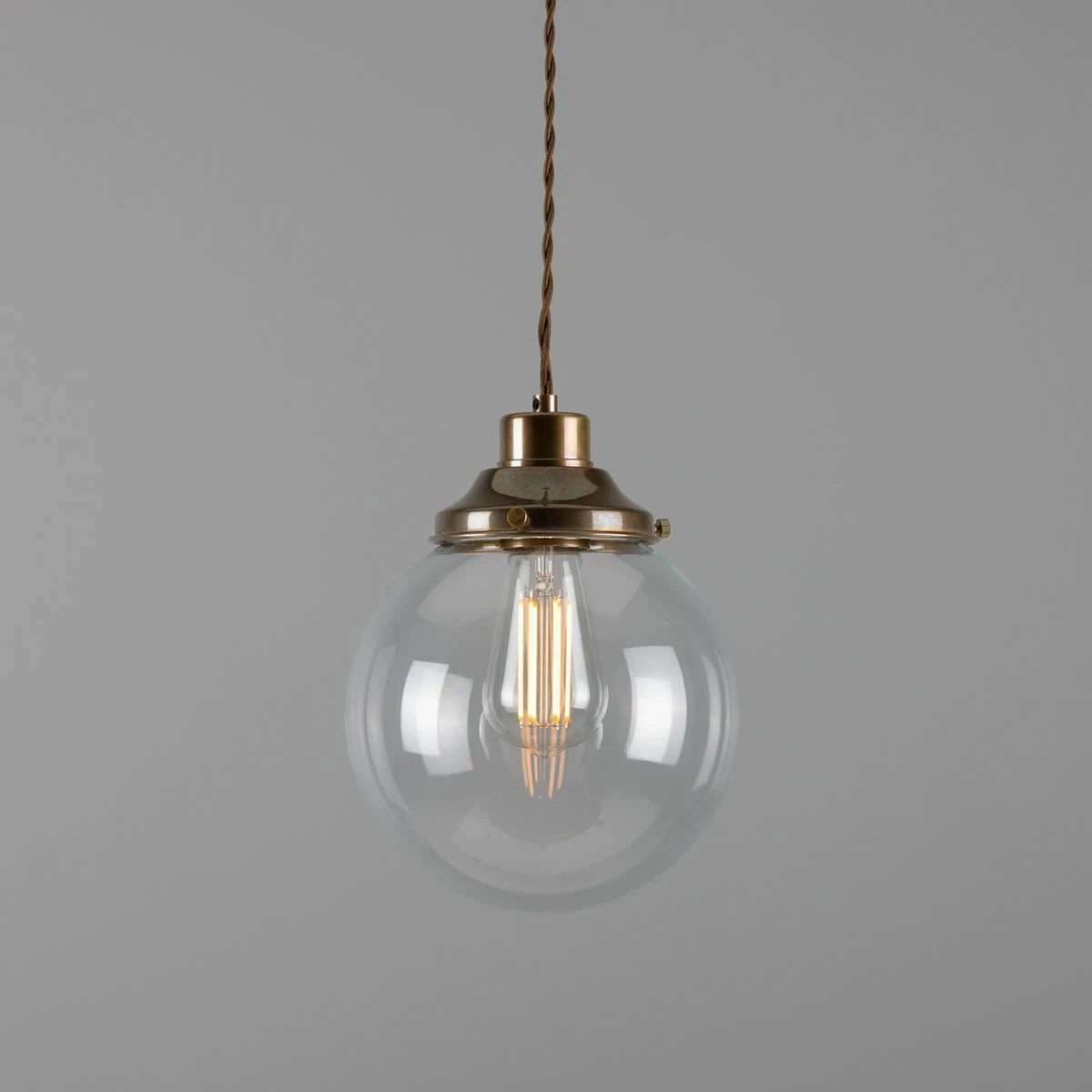 Virginia Small Clear Glass Globe Pendant Light 7.9" 7 Virginia Small Clear Glass Globe Pendant Light 7.9" - Image 5