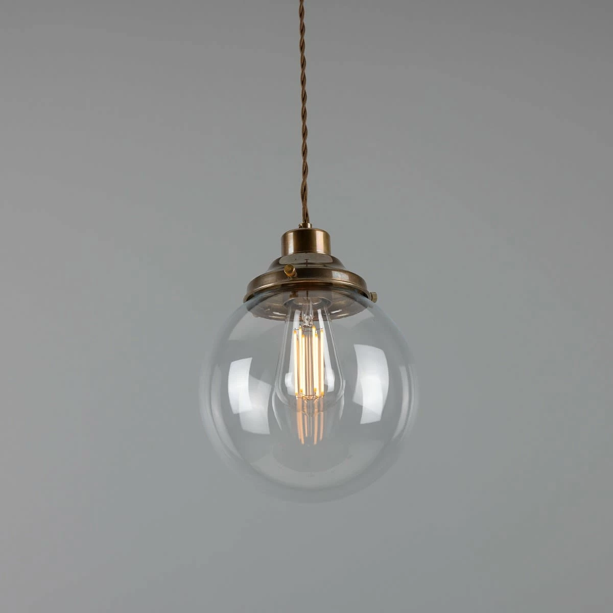 Virginia Small Clear Glass Globe Pendant Light 7.9" 8 Virginia Small Clear Glass Globe Pendant Light 7.9" - Image 6