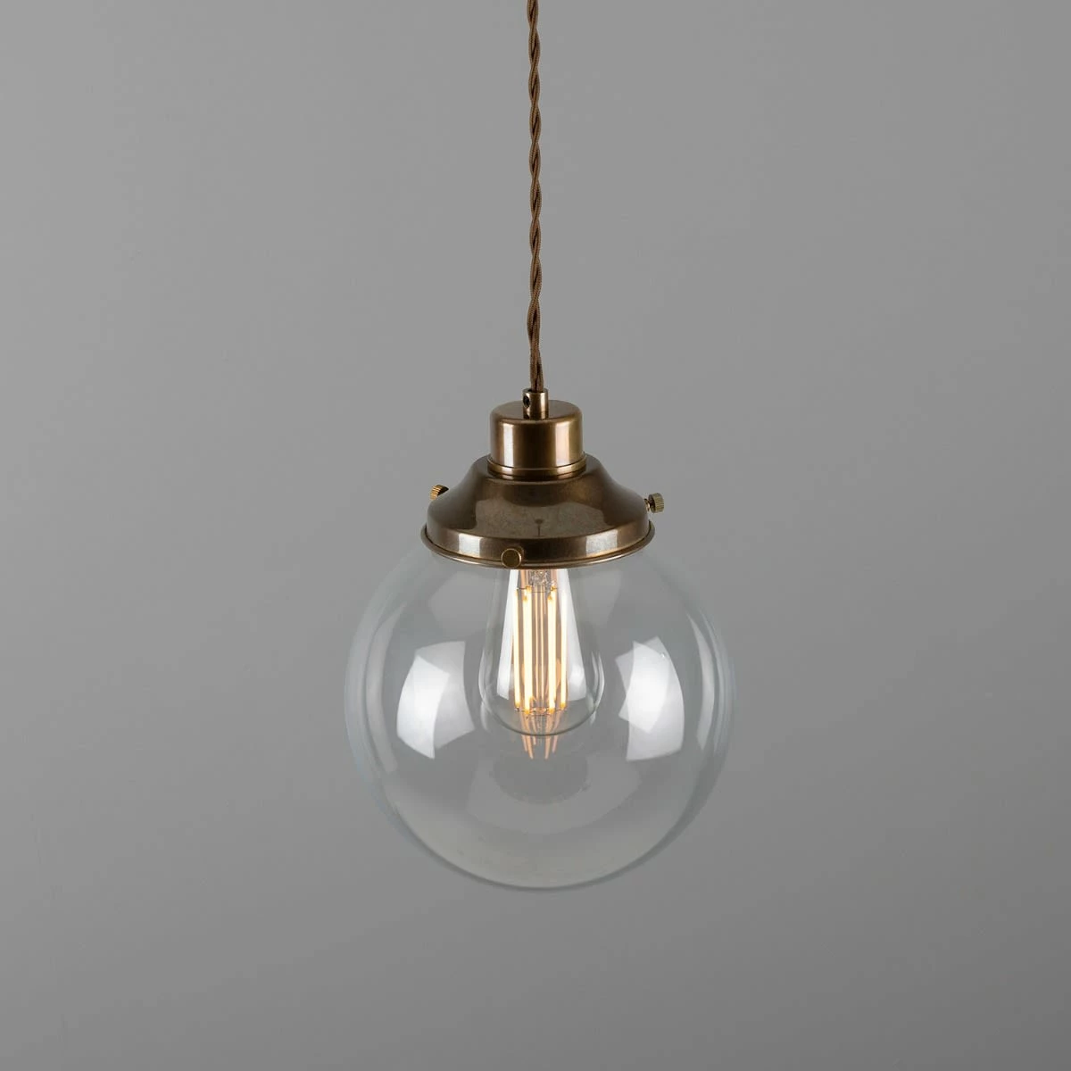 Virginia Small Clear Glass Globe Pendant Light 7.9" 9 Virginia Small Clear Glass Globe Pendant Light 7.9" - Image 7