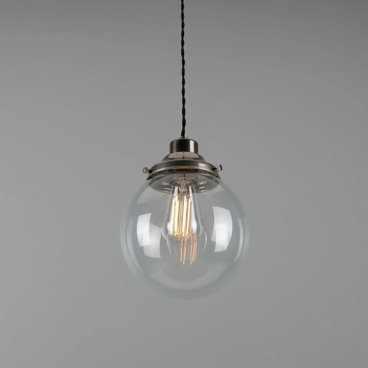 Virginia Small Clear Glass Globe Pendant Light 7.9" 12 Virginia Small Clear Glass Globe Pendant Light 7.9" - Image 10