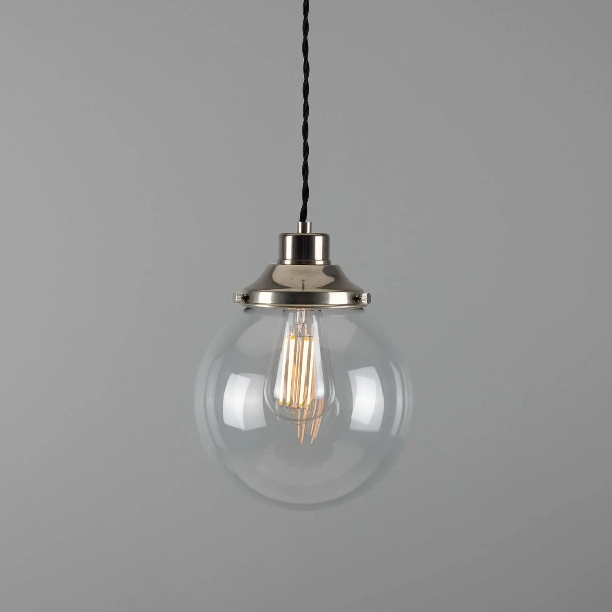 Virginia Small Clear Glass Globe Pendant Light 7.9" 11 Virginia Small Clear Glass Globe Pendant Light 7.9" - Image 9