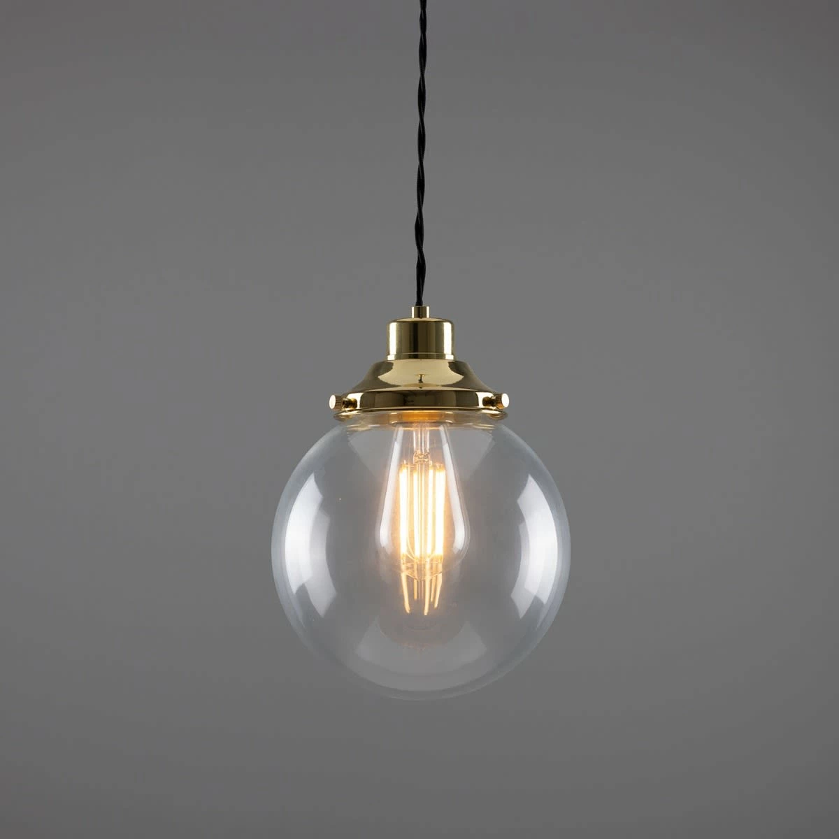 Virginia Small Clear Glass Globe Pendant Light 7.9" 4 Virginia Small Clear Glass Globe Pendant Light 7.9" - Image 2