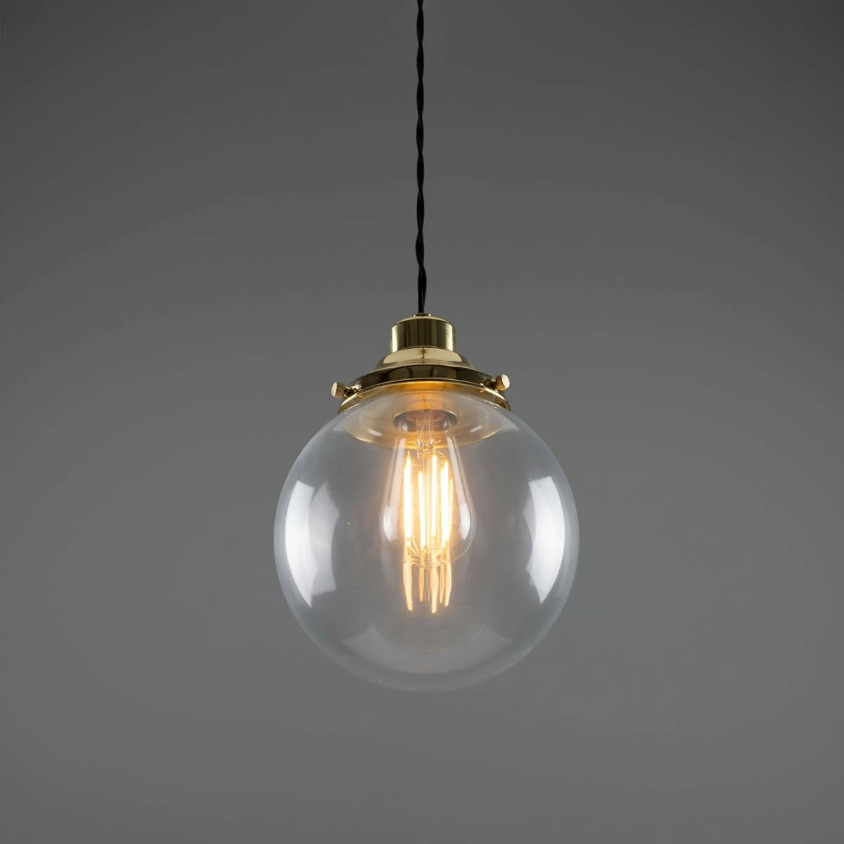 Virginia Small Clear Glass Globe Pendant Light 7.9" 5 Virginia Small Clear Glass Globe Pendant Light 7.9" - Image 3