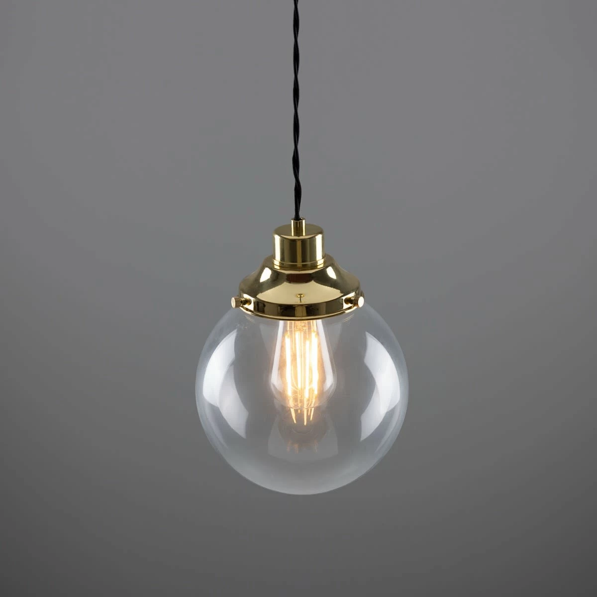 Virginia Small Clear Glass Globe Pendant Light 7.9" 6 Virginia Small Clear Glass Globe Pendant Light 7.9" - Image 4