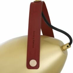 Southwark Pendant With Rescued Fire-Hose Strap -Home-Lighting Sale mlp462satbrsred 4