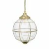 Henlow Glass Globe Pendant Light With Brass Cage 2 Henlow Glass Globe Pendant Light With Brass Cage -Home-Lighting Sale mlp474polbrs 1 1