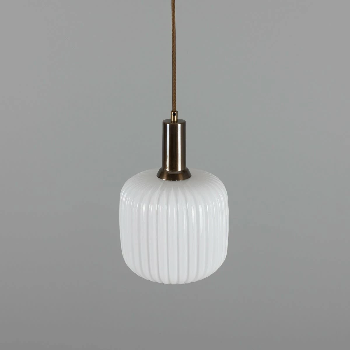 Nahla Reeded Glass And Brass Pendant 7.9", Clear Or Opal 12 Nahla Reeded Glass And Brass Pendant 7.9", Clear Or Opal - Image 10