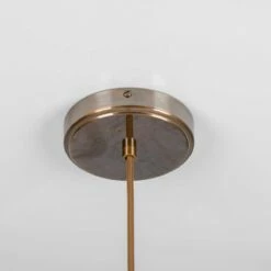 Nahla Reeded Glass And Brass Pendant 7.9", Clear Or Opal 32 Nahla Reeded Glass And Brass Pendant 7.9", Clear Or Opal -Home-Lighting Sale mlp483antbrsop 5