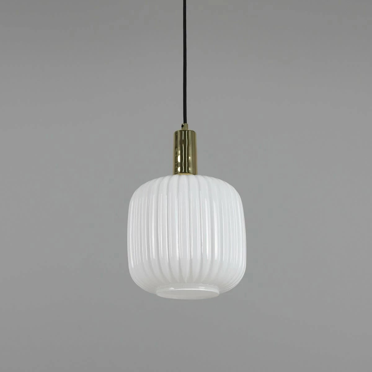 Nahla Reeded Glass And Brass Pendant 7.9", Clear Or Opal 20 Nahla Reeded Glass And Brass Pendant 7.9", Clear Or Opal - Image 18