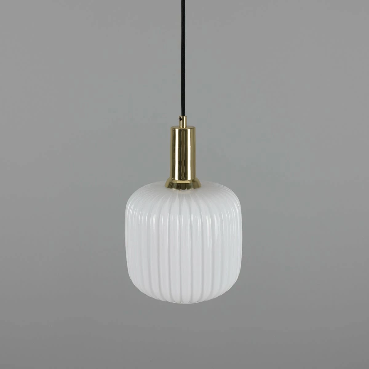 Nahla Reeded Glass And Brass Pendant 7.9", Clear Or Opal 22 Nahla Reeded Glass And Brass Pendant 7.9", Clear Or Opal - Image 20