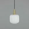 Nahla Reeded Glass And Brass Pendant 7.9", Clear Or Opal -Home-Lighting Sale mlp483satbrsop 1