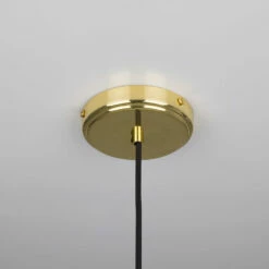 Nehir Reeded Glass And Brass Pendant 7.9" -Home-Lighting Sale mlp484polbrs 3