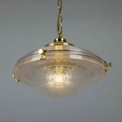 Ozark Victorian Vintage Glass Pendant Light 13" -Home-Lighting Sale mlp491polbrs 2