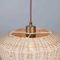 Manila Large Rattan Pendant Light 11.8" -Home-Lighting Sale mlp497antbrs 3