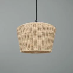 Manila Large Rattan Pendant Light 11.8" -Home-Lighting Sale mlp497pcmbk