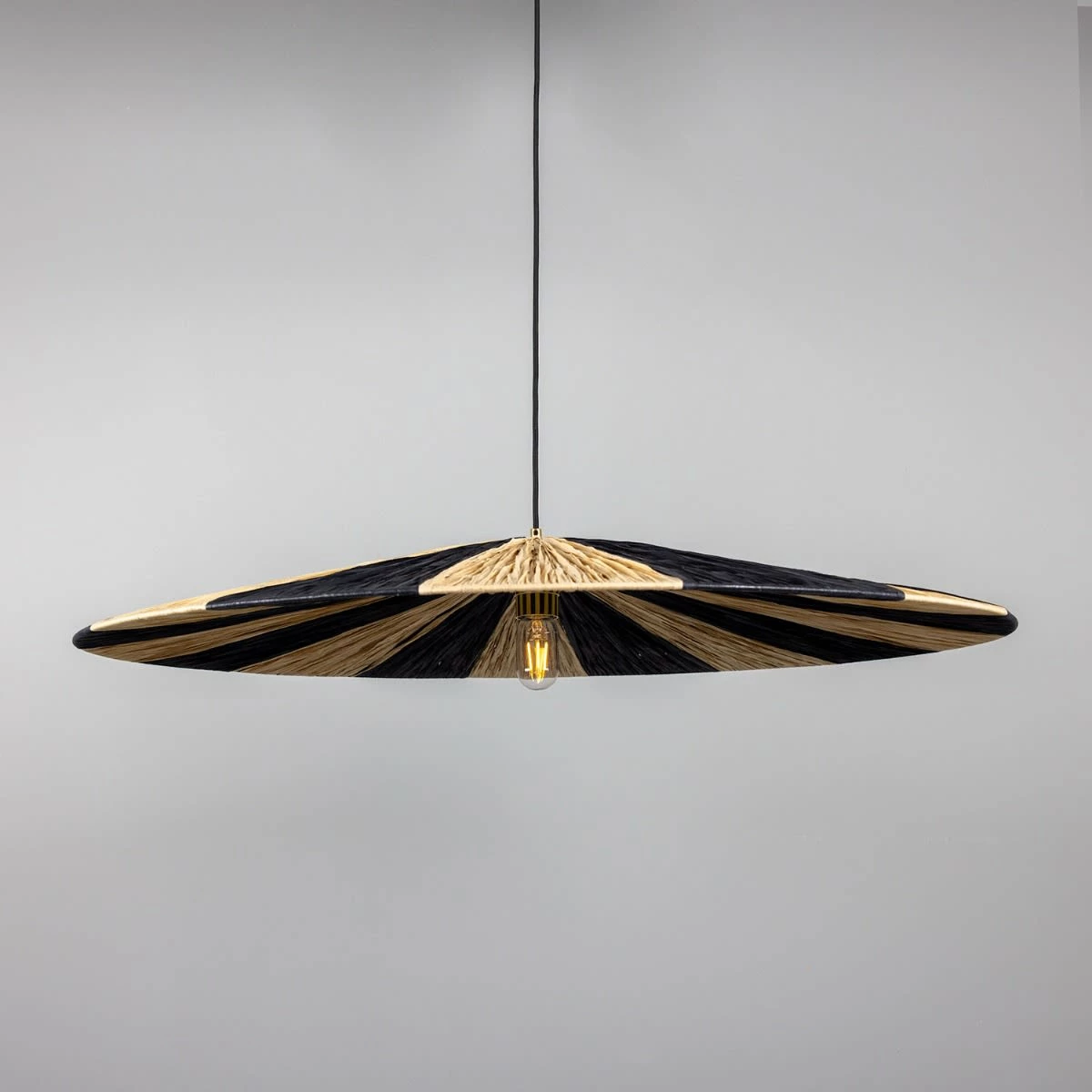 Vernon Raffia Striped Pendant Light 38.6'' 5 Vernon Raffia Striped Pendant Light 38.6'' - Image 3