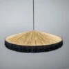 Syracuse Raffia Tassel Pendant Light 30.7" 2 Syracuse Raffia Tassel Pendant Light 30.7" -Home-Lighting Sale mlp500satbrsbl 2 1