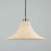 Savannah Large Bell-Shaped Rattan Pendant Light 13.6" -Home-Lighting Sale mlp502antslv