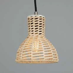 Malta Small Rattan Pendant Light 5.9"