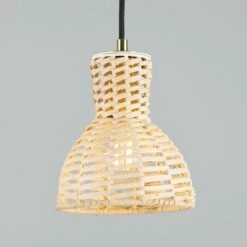 Malta Small Rattan Pendant Light 5.9" -Home-Lighting Sale mlp504polbrs