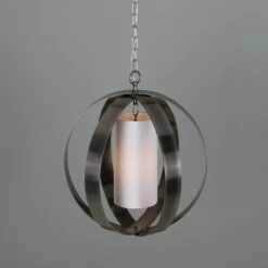 Denton Modern Brass Lantern Pendant 19.7"