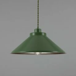Rio Coloured Brass Pendant Light 15" -Home-Lighting Sale mlp507antbrspcgrn