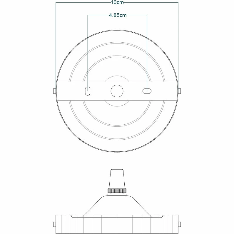 Brass Ceiling Rose Light Fitting, Flat Round With Cord Grip 8 Brass Ceiling Rose Light Fitting, Flat Round With Cord Grip - Image 6