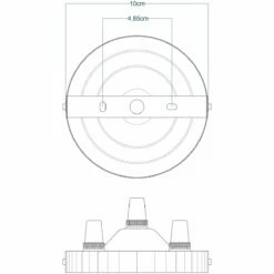 Vintage Multi-Outlet Ceiling Rose (1-5 Outlets) -Home-Lighting Sale mlrose30