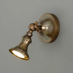 Accra Traditional Adjustable Brass Wall Spotlight