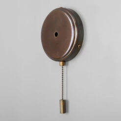Pressed Brass Wall Bracket With Pull Switch 4.7" 32 Pressed Brass Wall Bracket With Pull Switch 4.7" -Home-Lighting Sale mlwb18antbrs 1